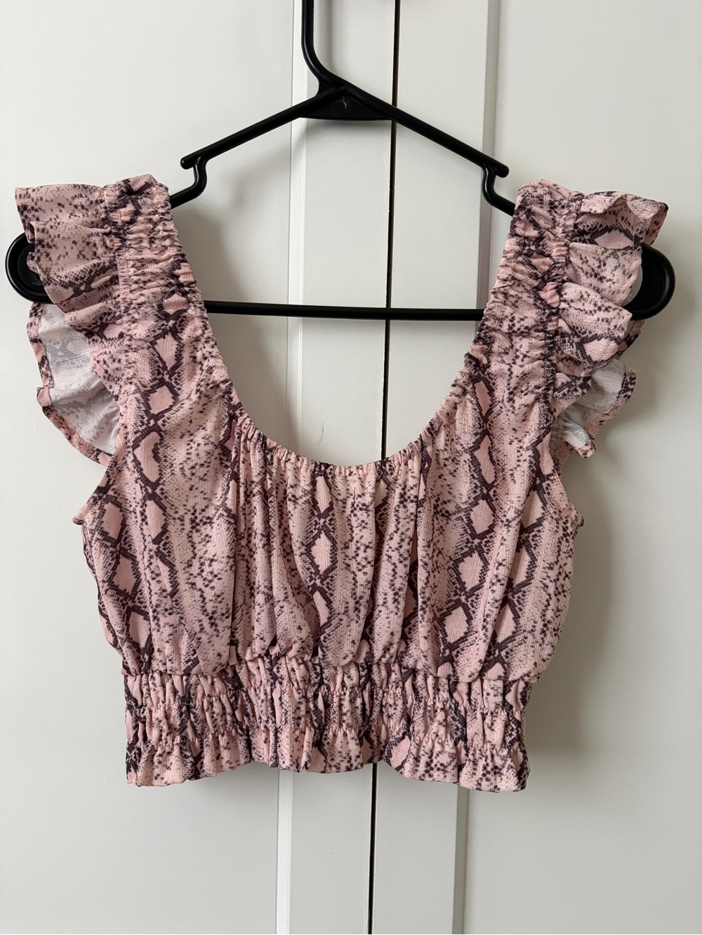 Lelis Pink Snake Skin Top